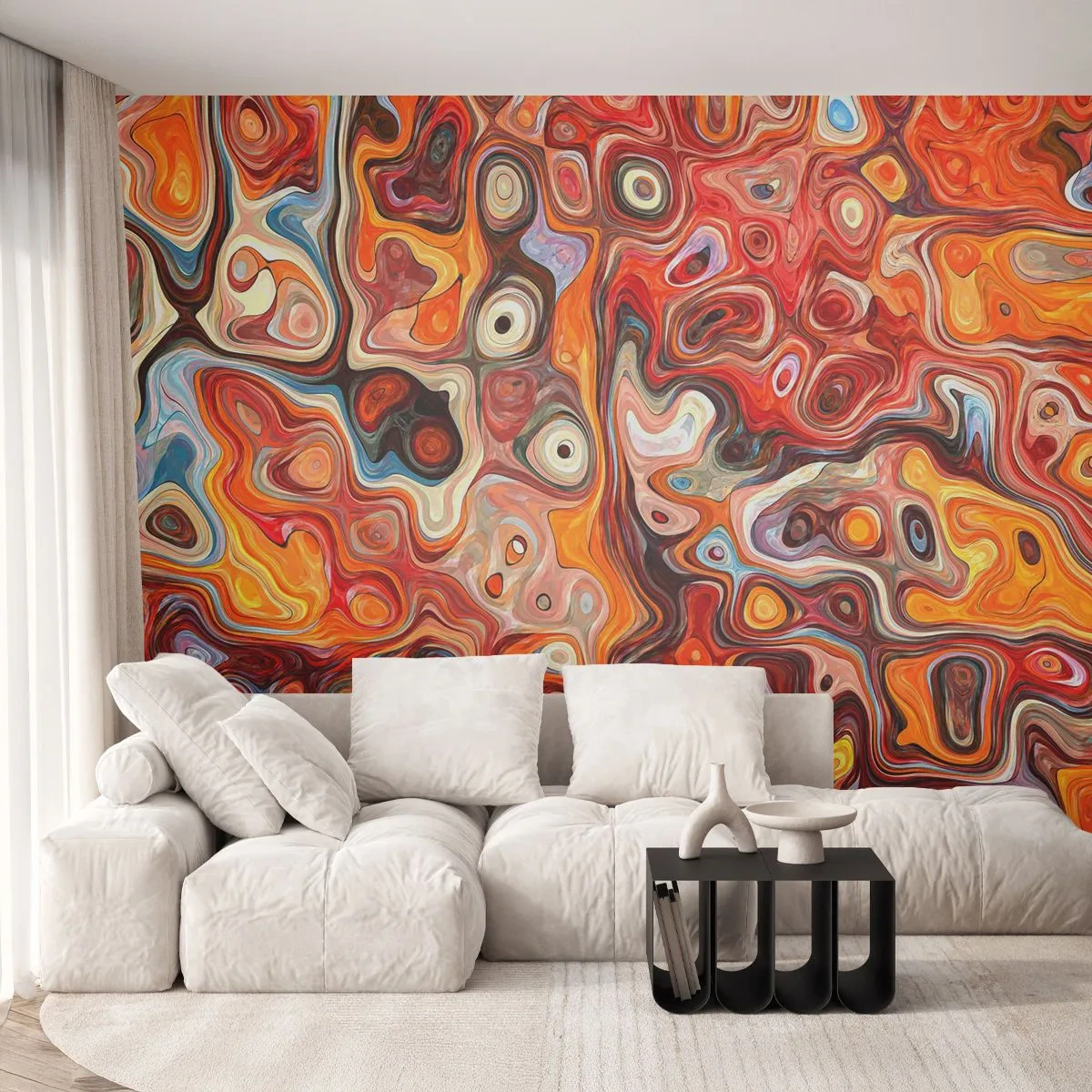 Fototapet Selvklæbende Deluxe Sticker - Hvis nødderne var smeltet i honningen - Abstraktion, Stykke, Moderne mønster - 200x140 cm