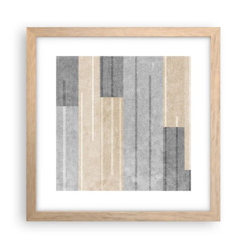 Plakat i ramme af lyst egetræ - Komposition: hold den lodret - 30x30 cm