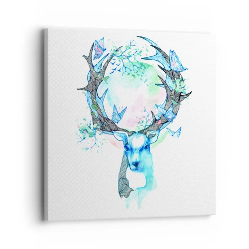 Lærredstryk - Billede på lærred - Naturens styrke og følsomhed - 30x30 cm