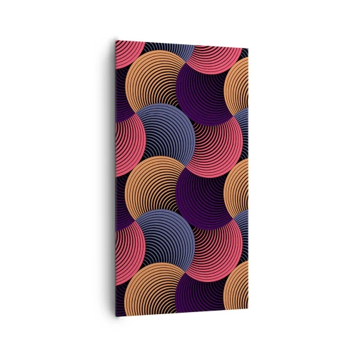 Lærredstryk - Billede på lærred - I en cirkulær rytme - 65x120 cm