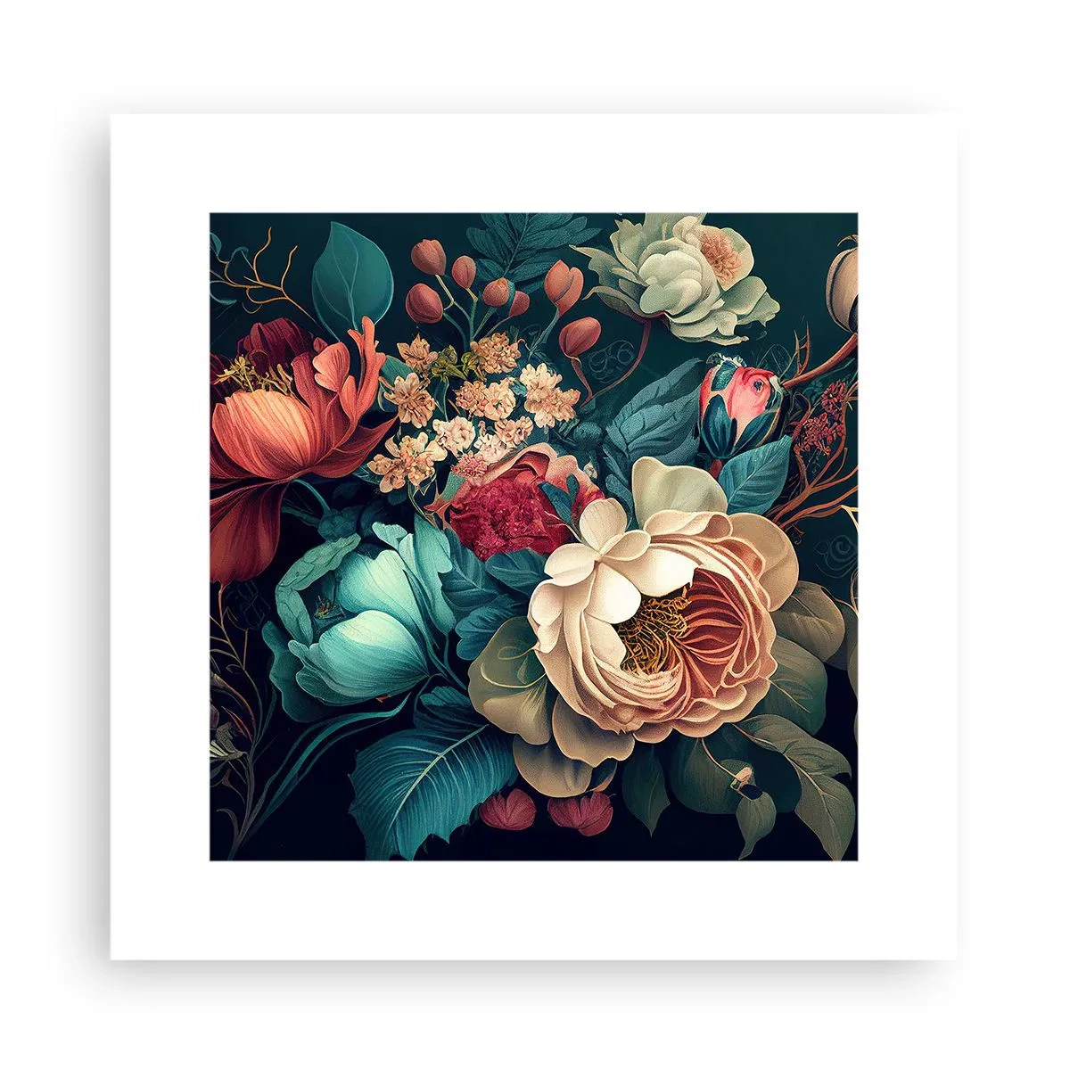 Plakat - Charme fra det 19. århundrede - 30x30 cm