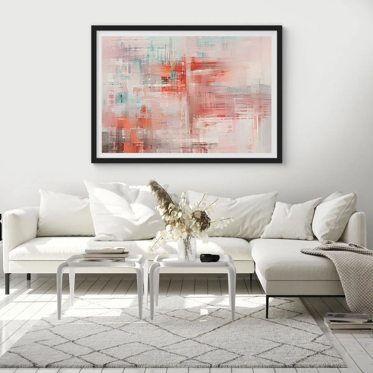 Plakat i sort ramme - Diset. Hvor er dog det lyserødt - 40x30 cm