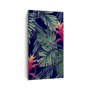 Lærredstryk - Billede på lærred - Brænd i grønt - 45x80 cm