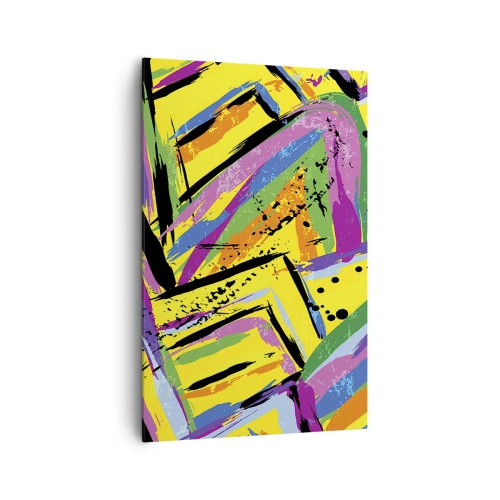 Lærredstryk - Billede på lærred - Han råber af glæde - 80x120 cm