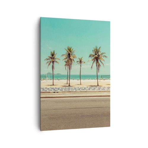 Lærredstryk - Billede på lærred - På stranden - 70x100 cm