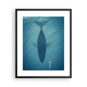 Plakat i sort ramme - Møde på havet - 40x50 cm