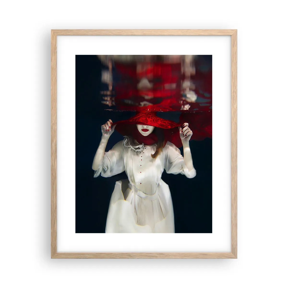 Plakat i ramme af lyst egetræ - Vidunderkvinden - 40x50 cm