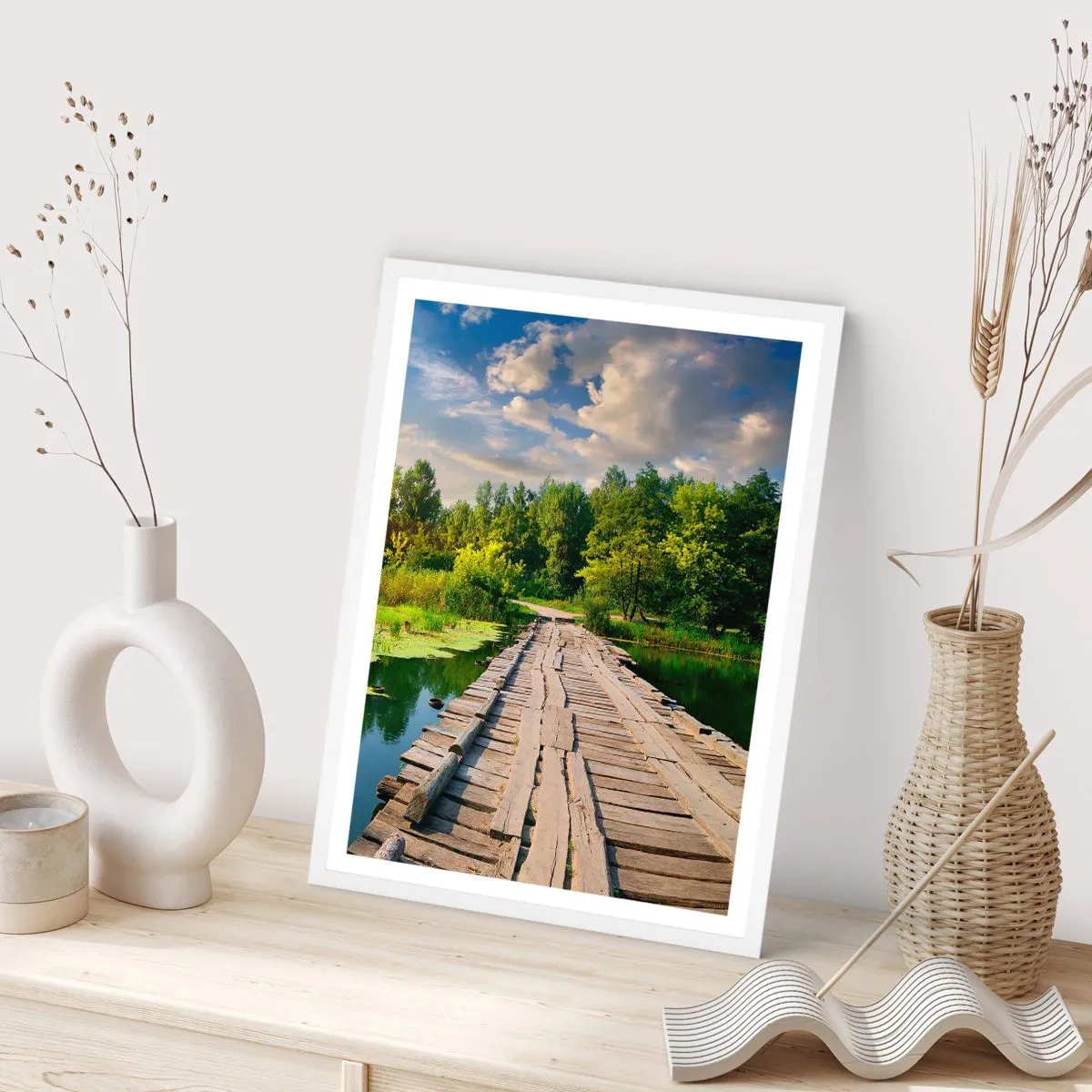 Plakat i hvid ramme - Sommer, sommer overalt - 70x100 cm
