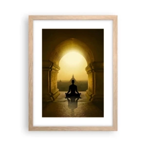 Plakat i ramme af lyst egetræ - Fuldkommen harmoni - 30x40 cm