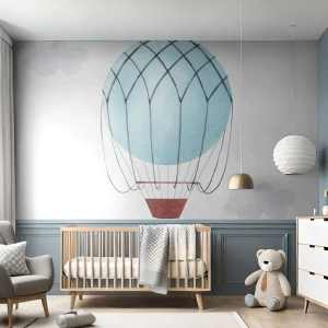 Fototapet Premium Sand - Alt i skyerne - Børns, Ballon, Minimalisme - 100x70 cm