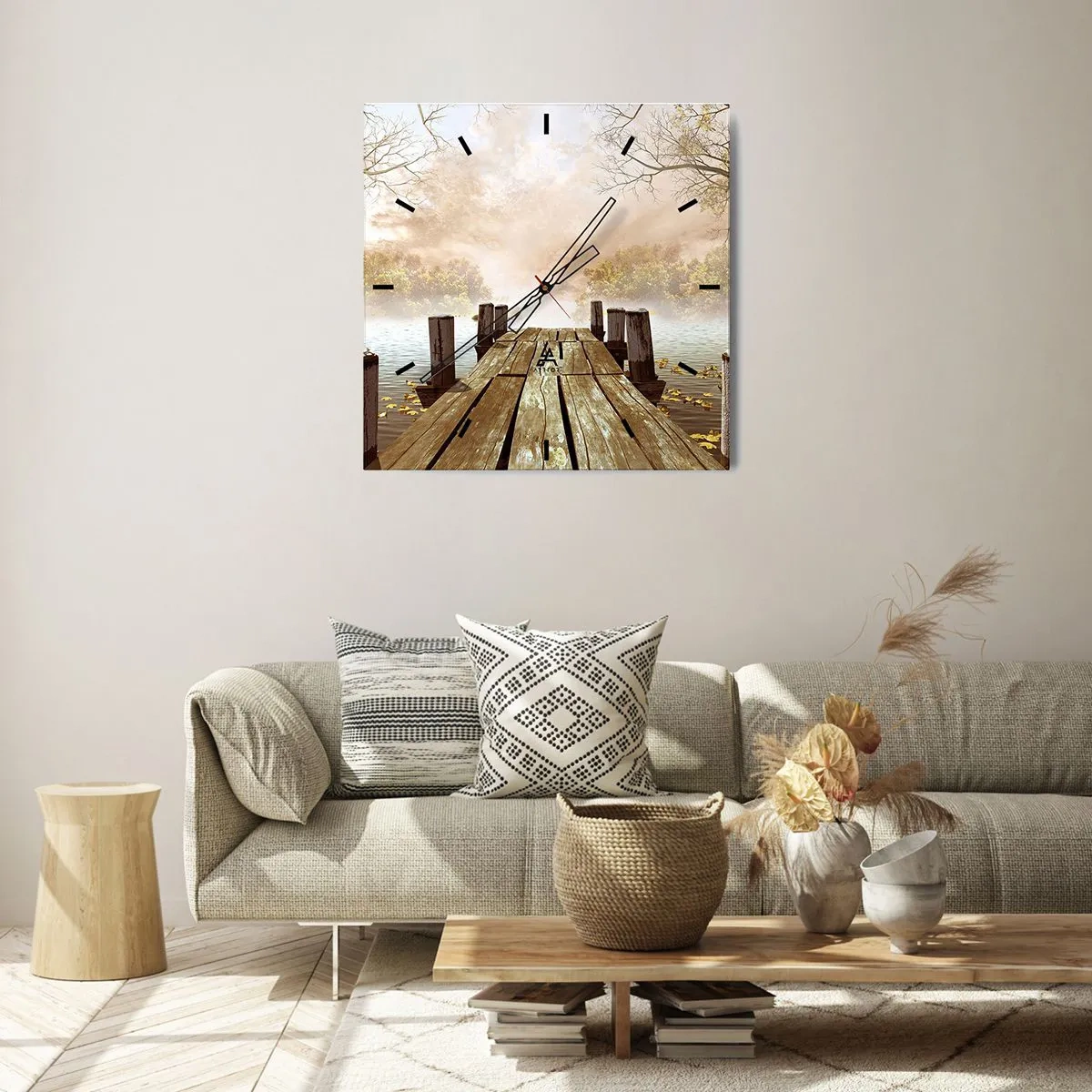 Vægur, Uret - Efterårets blide tristhed - 40x40 cm