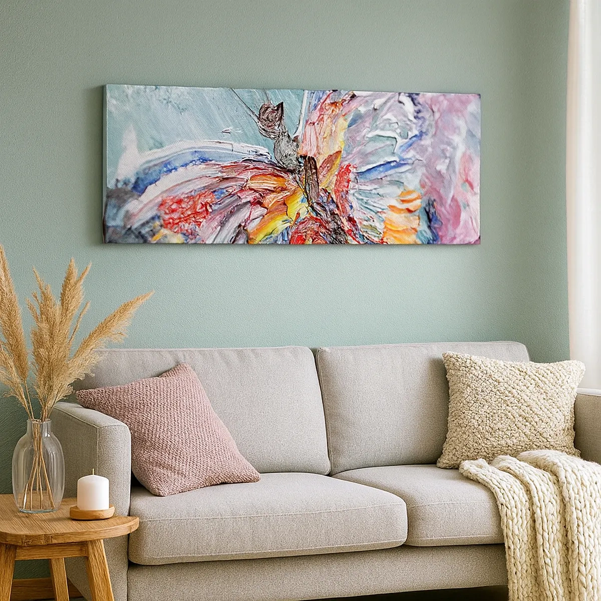 Lærredstryk - Billede på lærred - Malet af naturen - 30x30 cm