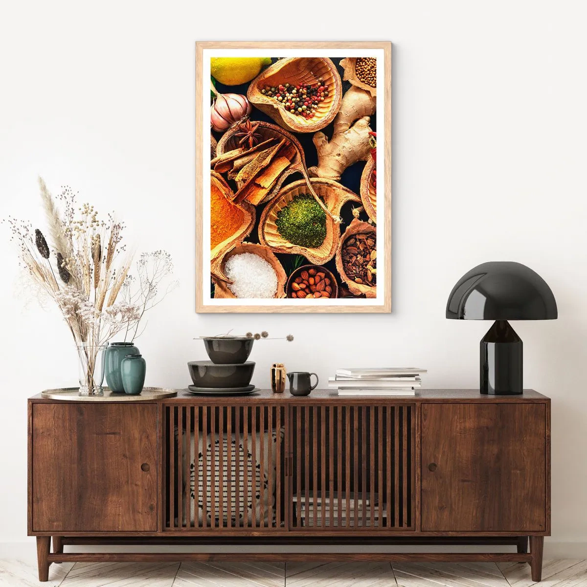 Plakat i ramme af lyst egetræ - Tag, hvad du vil have - 70x100 cm