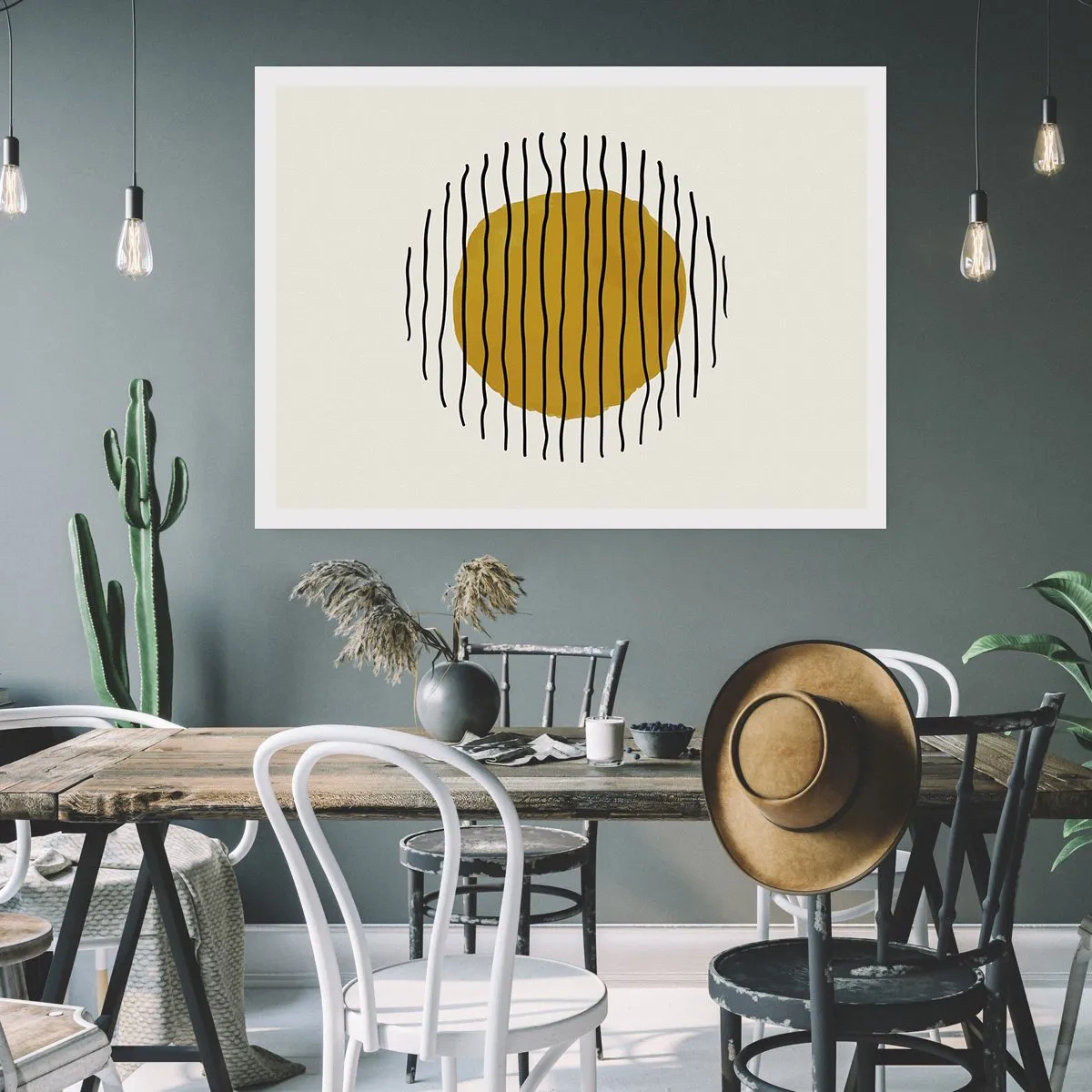 Plakat - Abstraktion, der skælver af varme - 40x30 cm