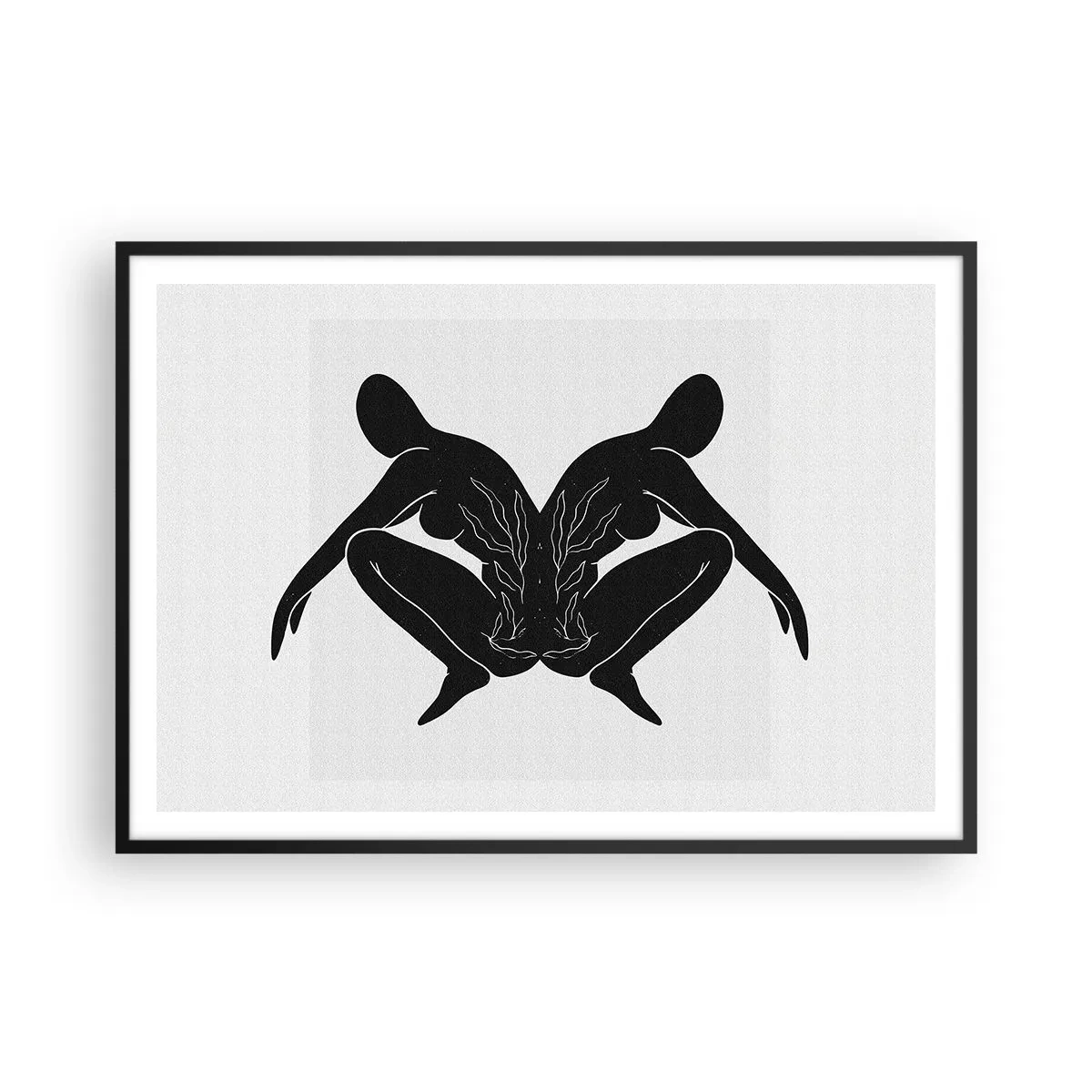 Plakat i sort ramme - En delt sjæl - 100x70 cm
