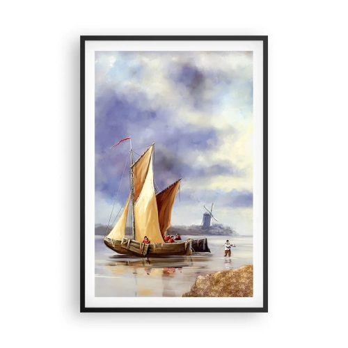 Plakat i sort ramme - Sømændenes tilbagevenden - 61x91 cm