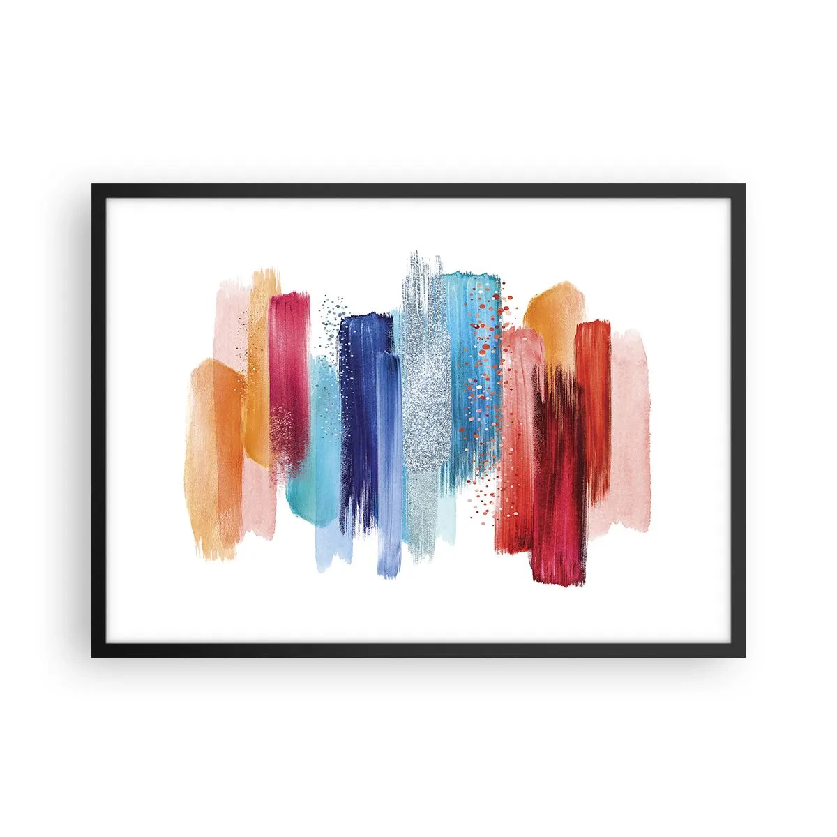 Plakat i sort ramme - Op og ned - 70x50 cm