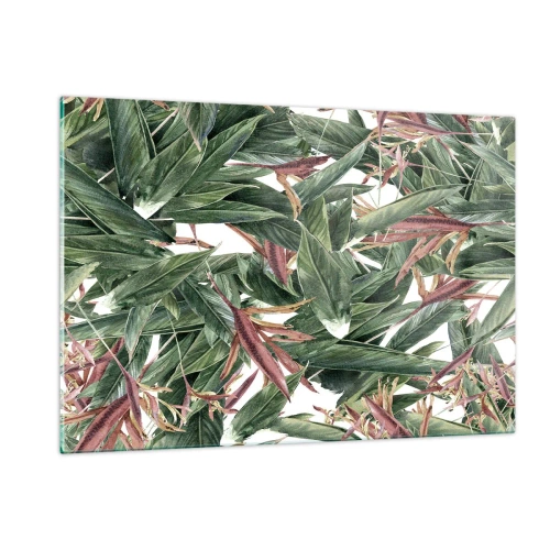 Billede på glas - Smaragd- og syrenbuskads - 120x80 cm