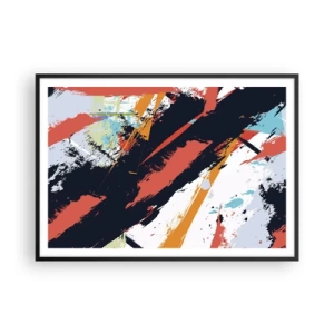 Plakat i sort ramme - Dynamisk sammensætning - 100x70 cm