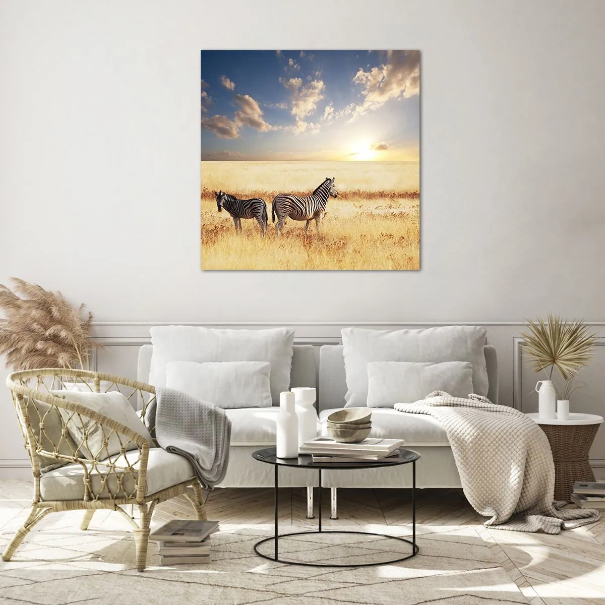 Billede på glas - Gå væk, forstyrr ikke freden - 70x70 cm