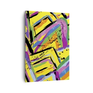 Lærredstryk - Billede på lærred - Han råber af glæde - 70x100 cm