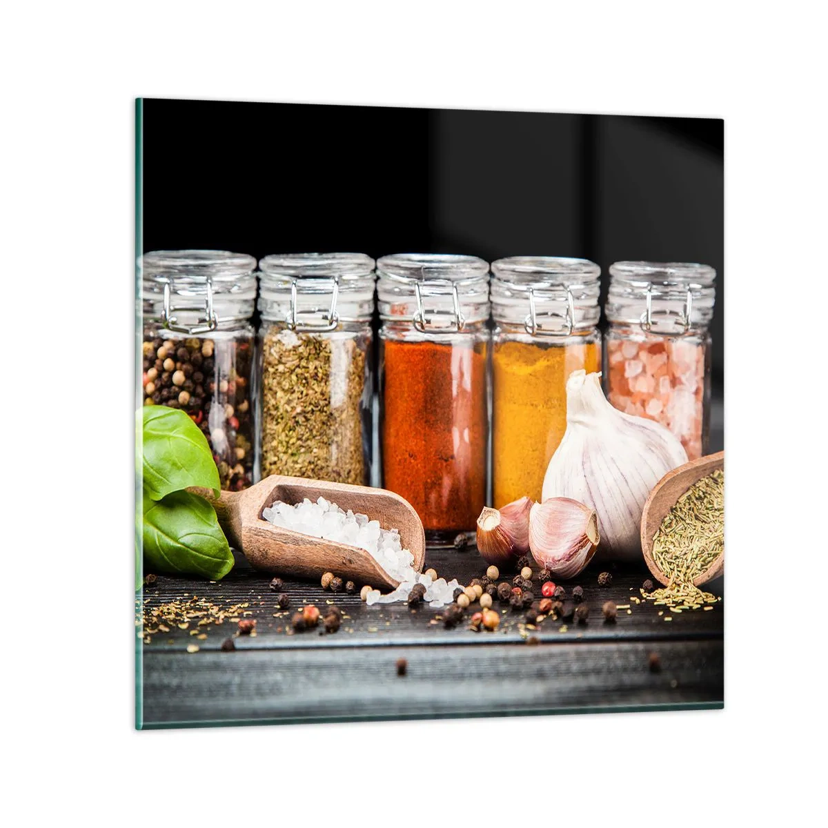 Billede på glas - For at livet kan smages - 70x70 cm