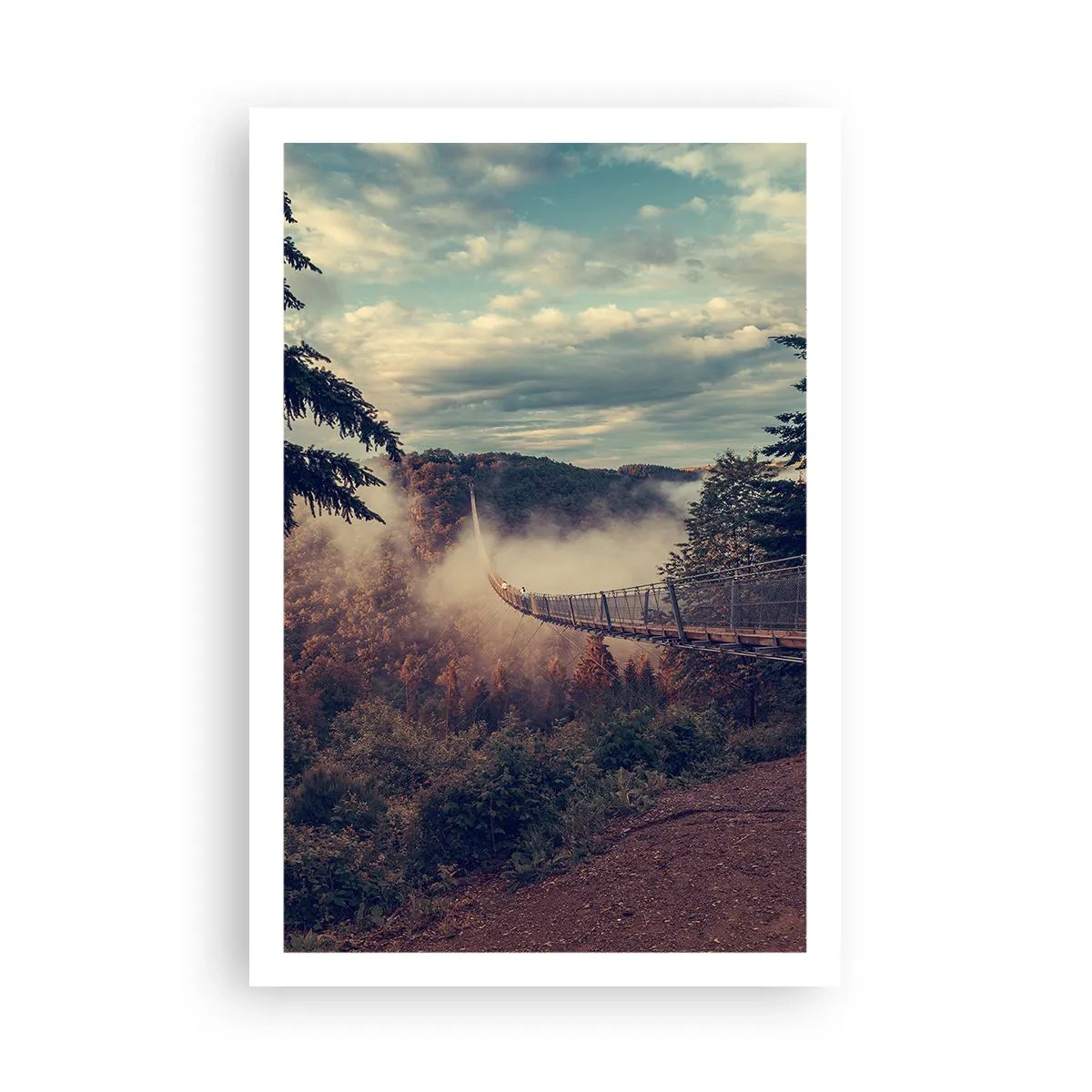 Plakat - Over efterårsskoven - 61x91 cm