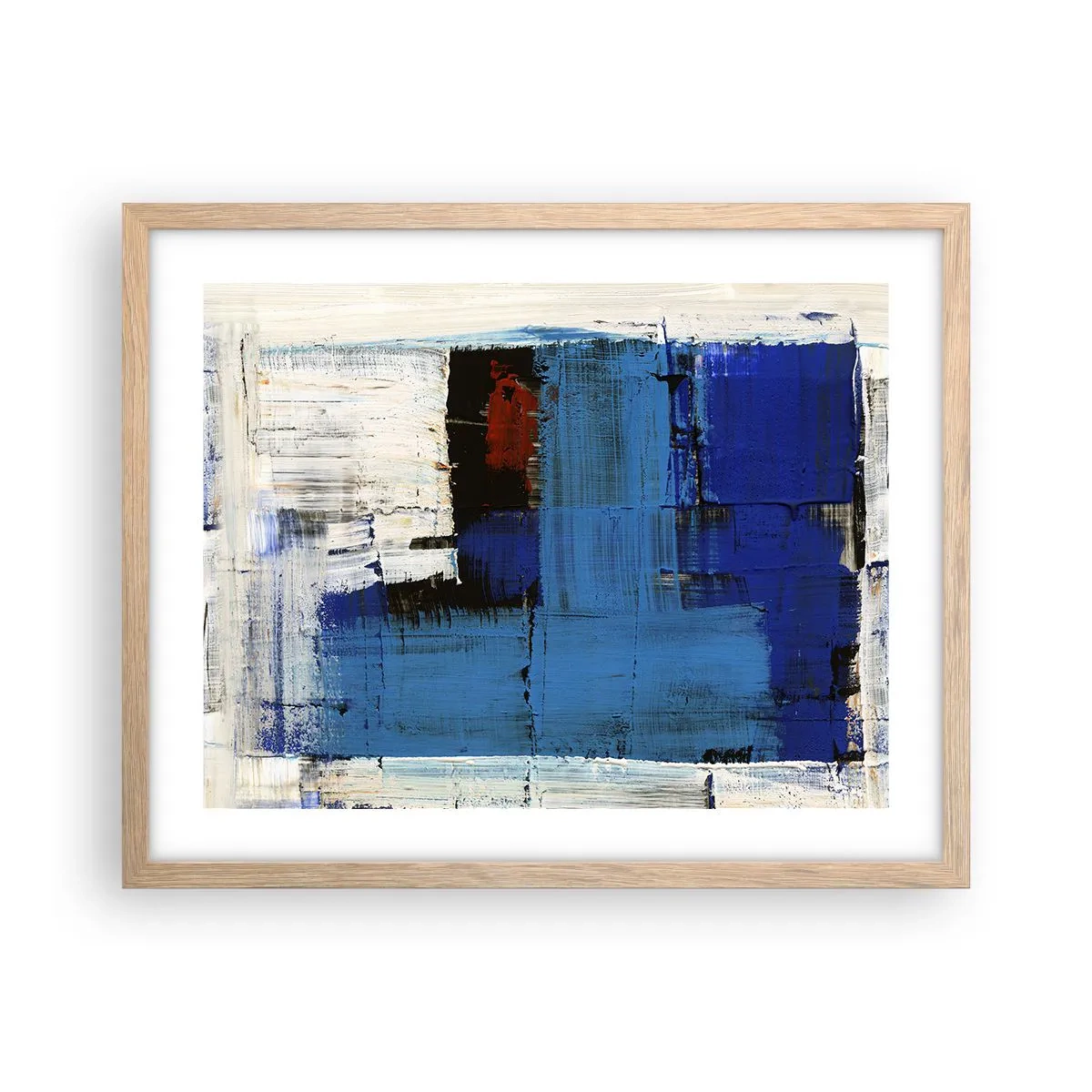 Plakat i ramme af lyst egetræ - Det blås hemmelighed - 50x40 cm