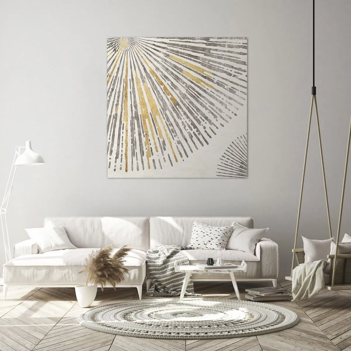 Lærredstryk - Billede på lærred - Skønheden i en rokke - 60x60 cm