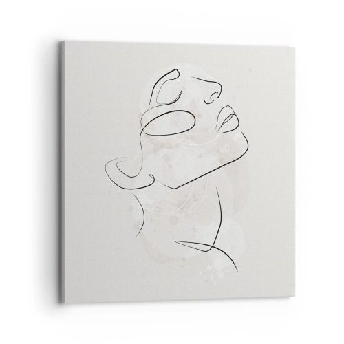 Lærredstryk - Billede på lærred - Skitse af drømmen - 70x70 cm