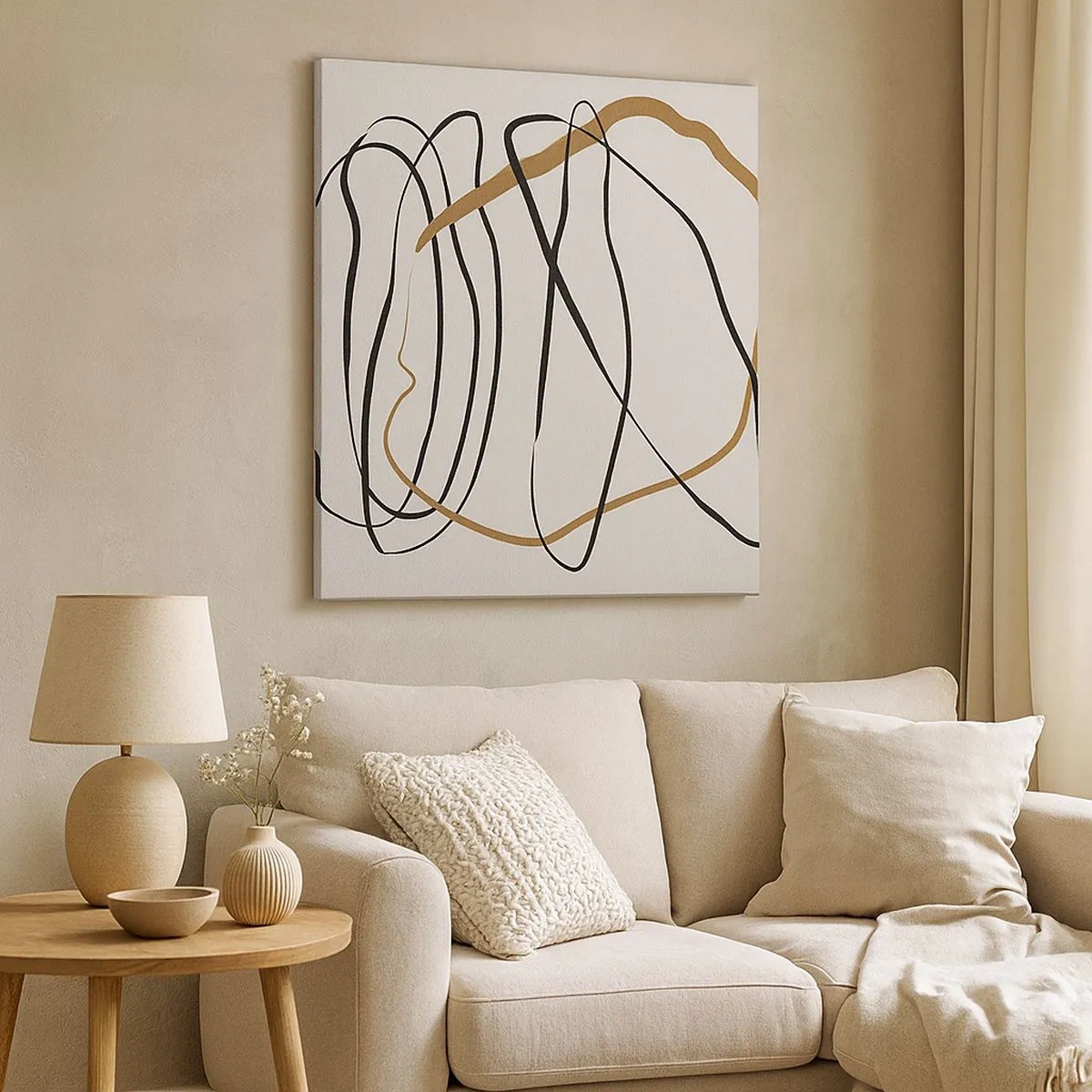 Lærredstryk - Billede på lærred - Komposition - dans i besiddelse - 30x30 cm