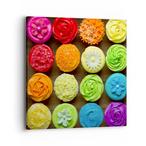 Lærredstryk - Billede på lærred - Alle er forskellige - alle er lækre - 40x40 cm