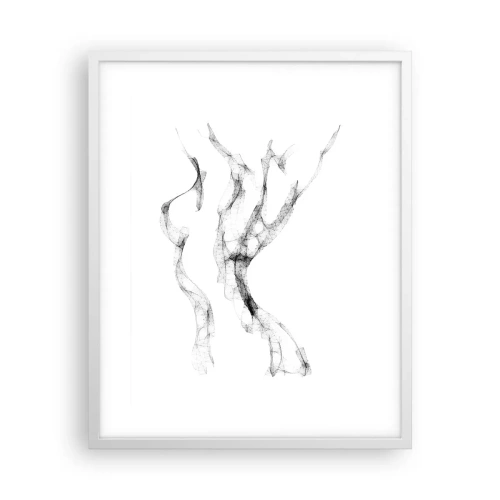 Plakat i hvid ramme - Smuk og stærk - 40x50 cm