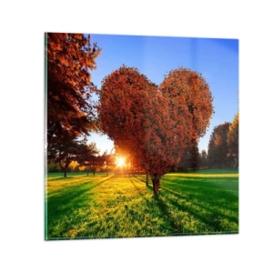 Billede på glas - Og hvordan man ikke kan elske efteråret - 40x40 cm