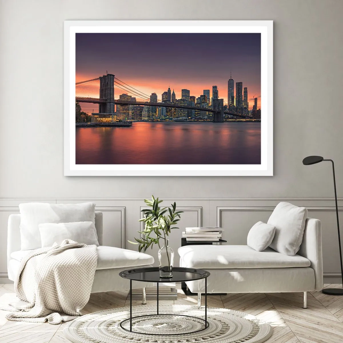 Plakat i hvid ramme - Sænket i lilla stilhed - 40x30 cm