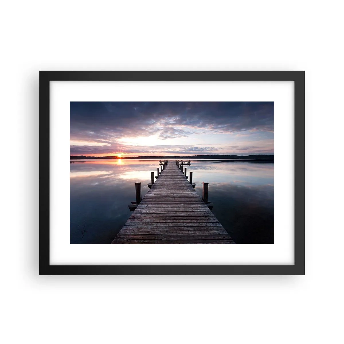 Plakat i sort ramme - Den tavse grænse mellem dag og nat - 40x30 cm