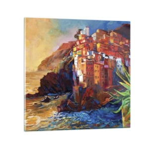 Billede på glas - Italiensk atmosfære - 30x30 cm