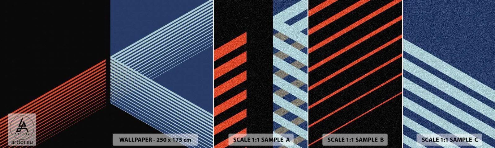 Fototapet Prøve Standard Eco - En simpel historie - Abstraktion, Stykke, Lineart - 100x30 cm