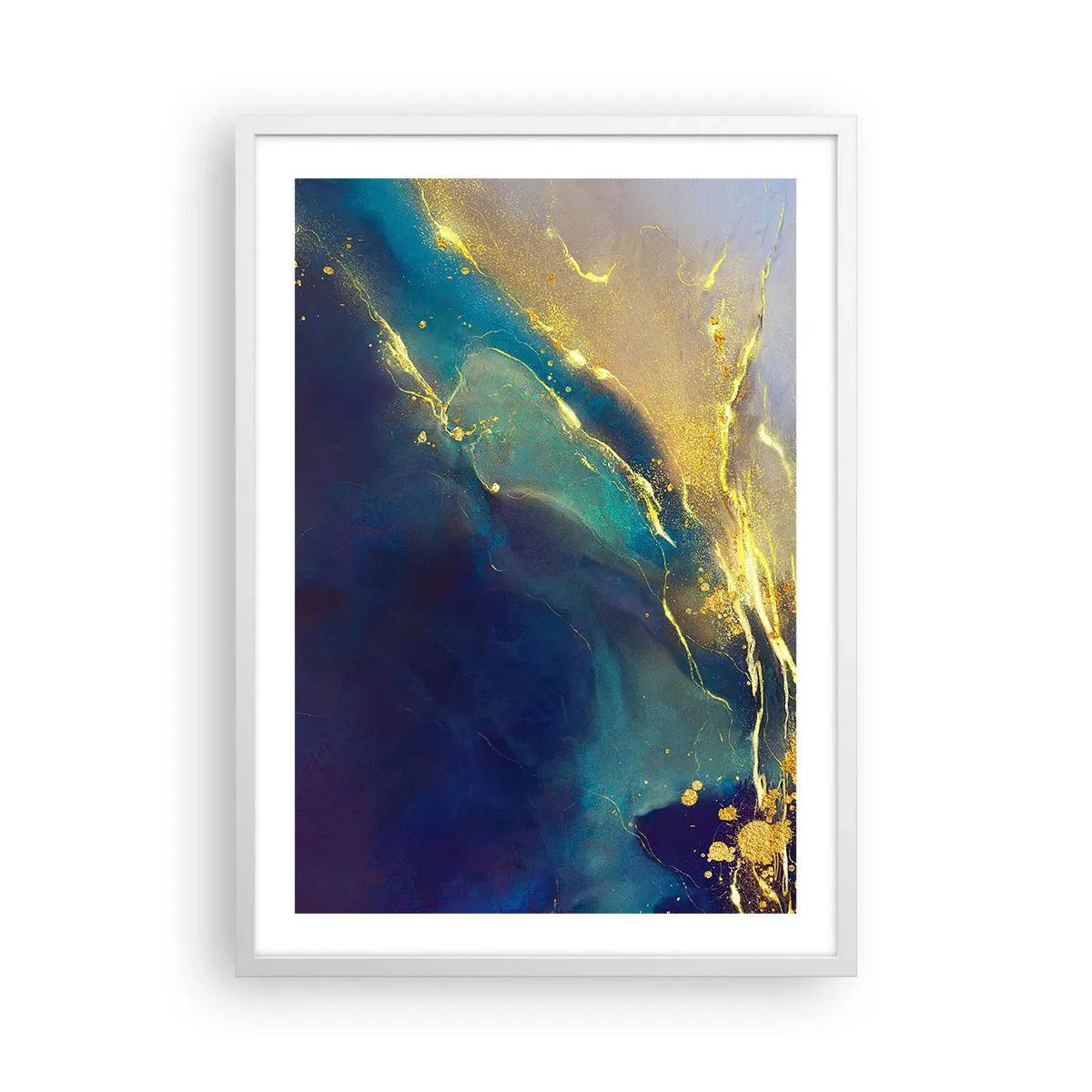 Plakat i hvid ramme - Gylden marsk - 50x70 cm