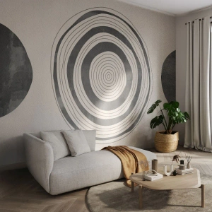 Fototapet Premium Canvas - Det vigtige er det, der er imellem - Hjul, Minimalistisk, Nutidige - 450x315 cm