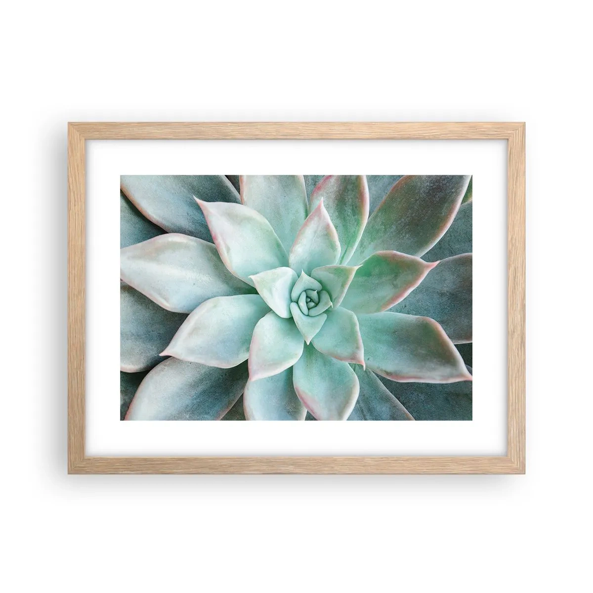 Plakat i ramme af lyst egetræ - Hjertet af ørkenen - 40x30 cm