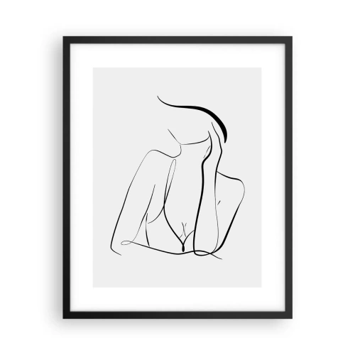 Plakat i sort ramme - På bølgen af en drøm - 40x50 cm