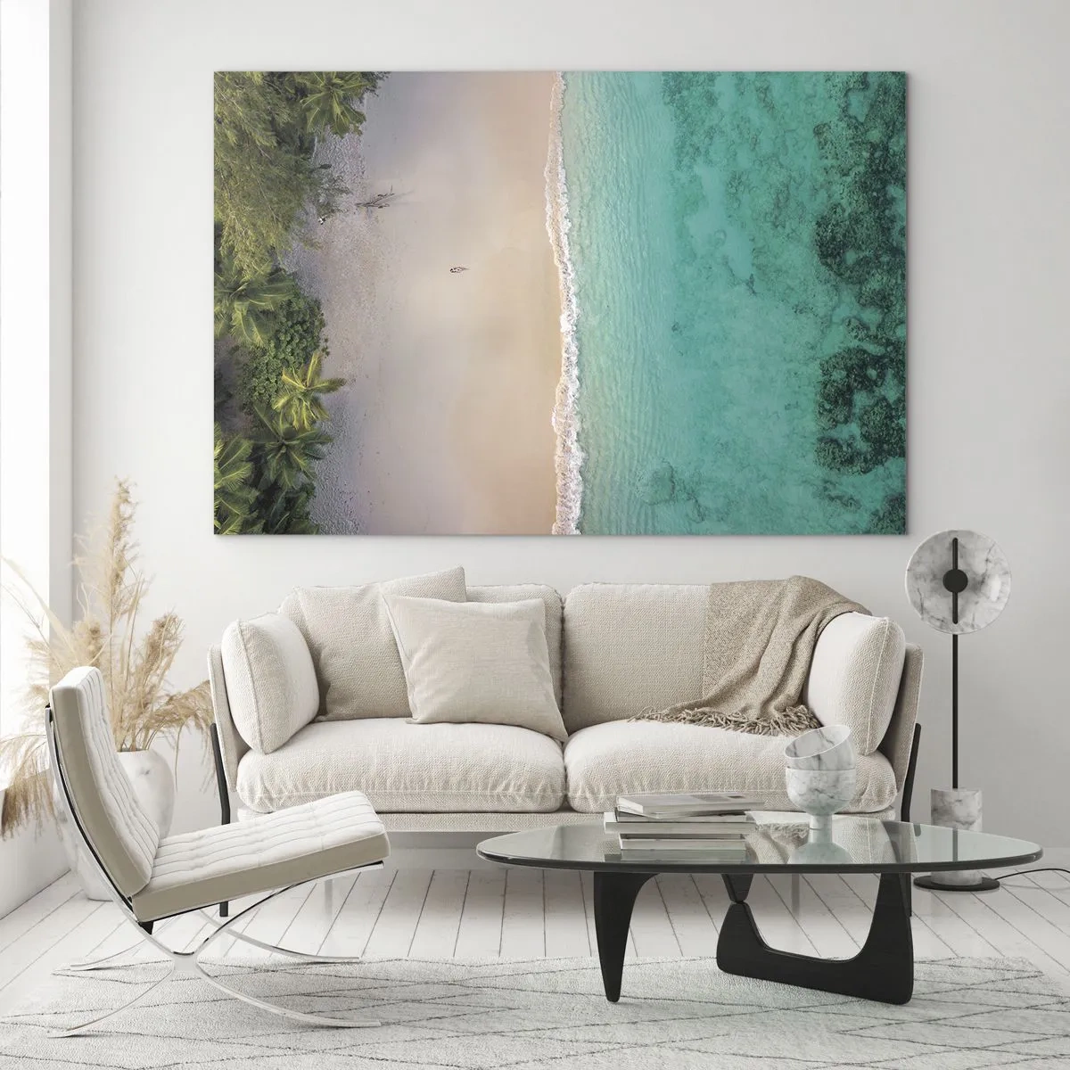 Billede på glas - Paradis strand - 120x80 cm