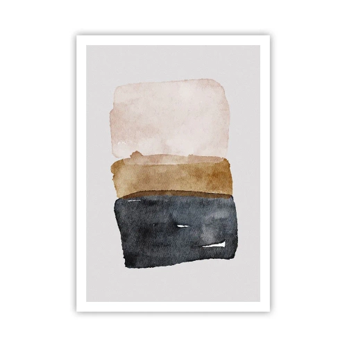 Plakat - Sammensætning af jordfarver - 70x100 cm