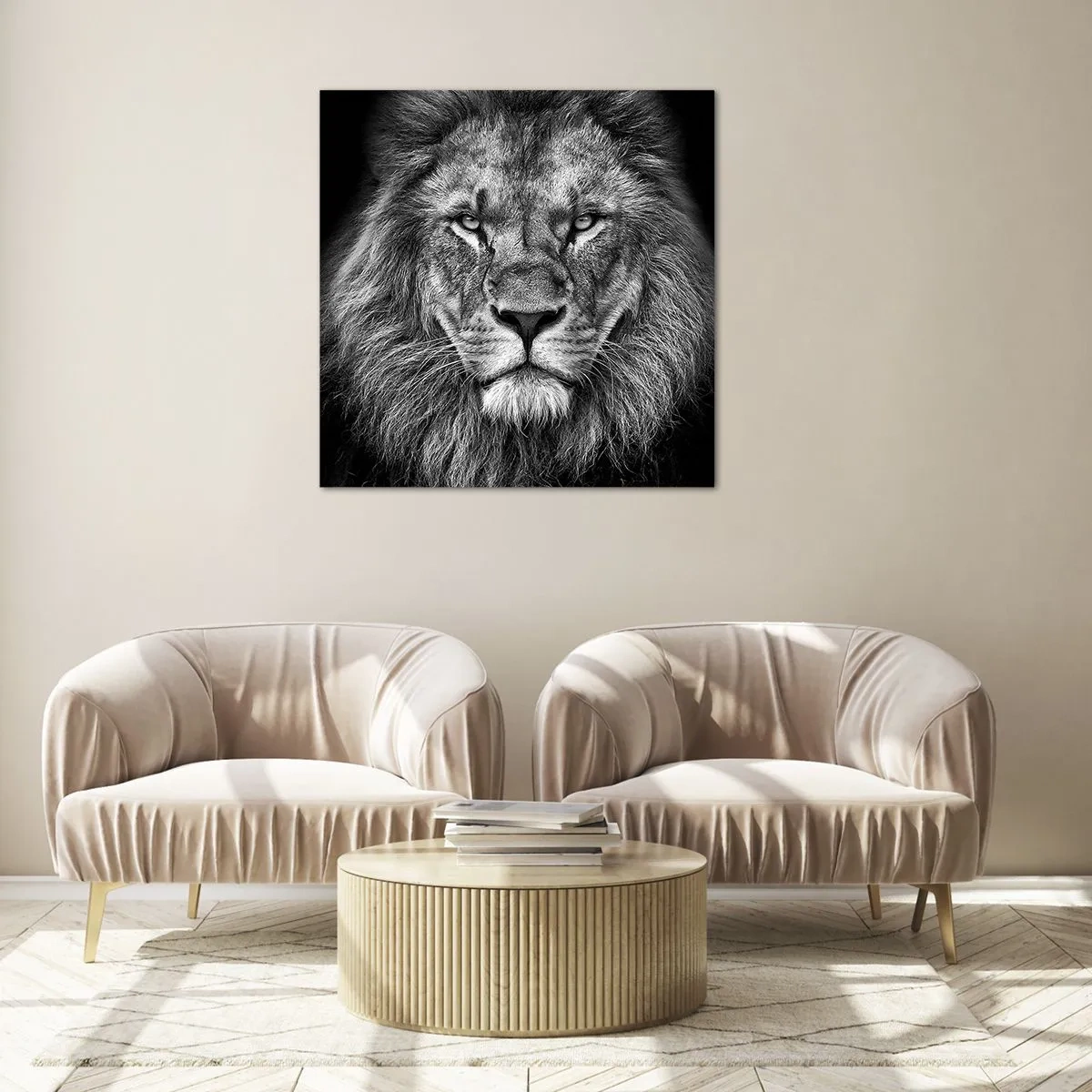 Billede på glas - I kroningsklædning - 40x40 cm