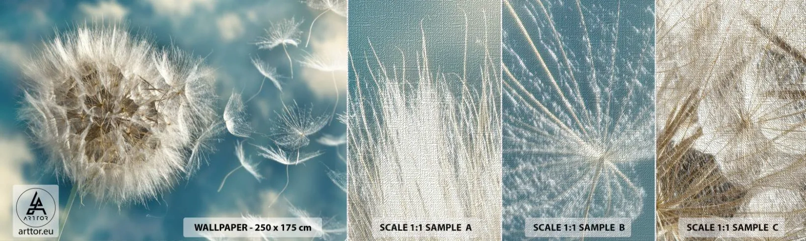 Prøve Fototapet Premium Canvas - En engels åndedræt - Natur, indisk sommer, Stykke - 100x30 cm