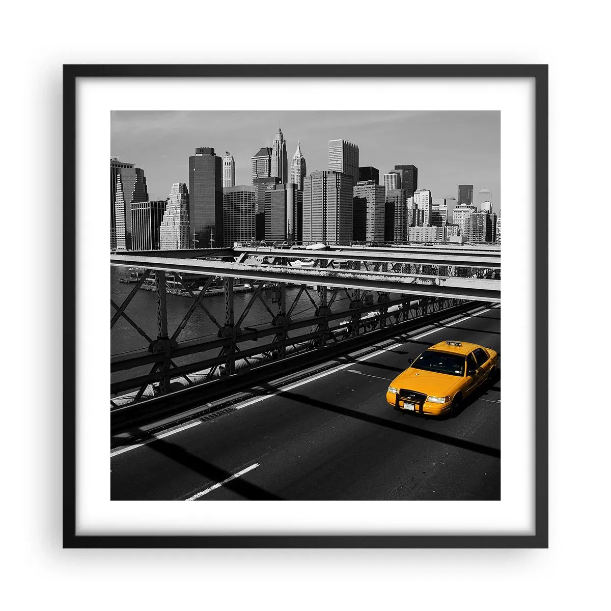 Plakat i sort ramme - Storbyens farve - 50x50 cm