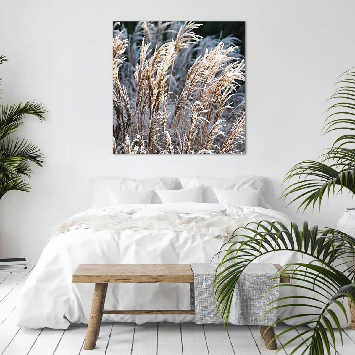 Lærredstryk - Billede på lærred - Pyntet med frost - 60x60 cm