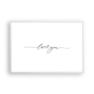 Plakat i hvid ramme - Sort og hvid - 100x70 cm