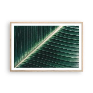 Plakat i ramme af lyst egetræ - Naturens rytme - 91x61 cm